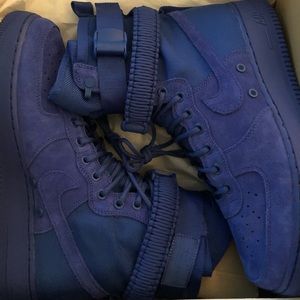 Blue Nike  air forces